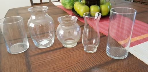 5 clear vase
