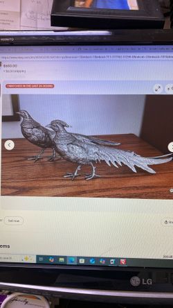 Vintage Pheasants Art Figurine 