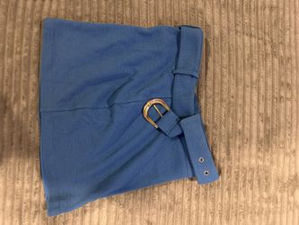 Blue mini skirt