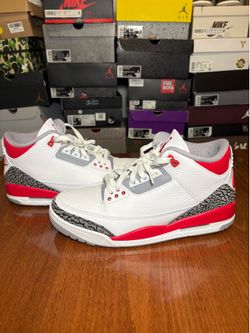 Size 10.5- Air Jordan 3 Retro ‘Fire Red’