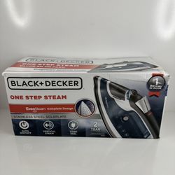 NEW BLACK+DECKER One Step Steam Iron ICR19XS — EvenSteam, Cord Reel