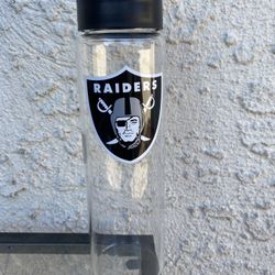 Raiders Glass Water Bottle 