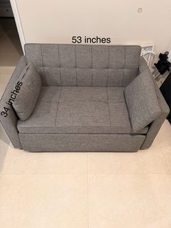 2 small sofa bed couches
