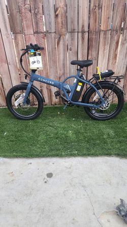 Concord 20" Urbanfold Electric Folding Bike, 36V, Class 2, Blue, Fits Riders 4'11" - 6'2", Adult, Unisex
