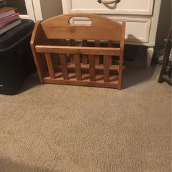 Oak Magazine Rack 