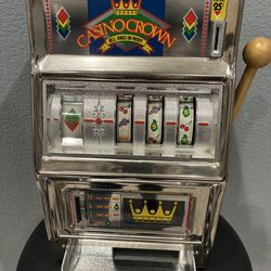 Old Vintage Casino Crown “Jackpot”  Slot Machine Toy Entertainment