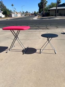 Outdoor folding table patio end tables or plant stands