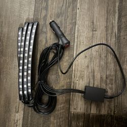 LED Car Interior Ambient Foot Light Strip Neon Lighting Backlight Kit W/ USB Remote App Music Contro