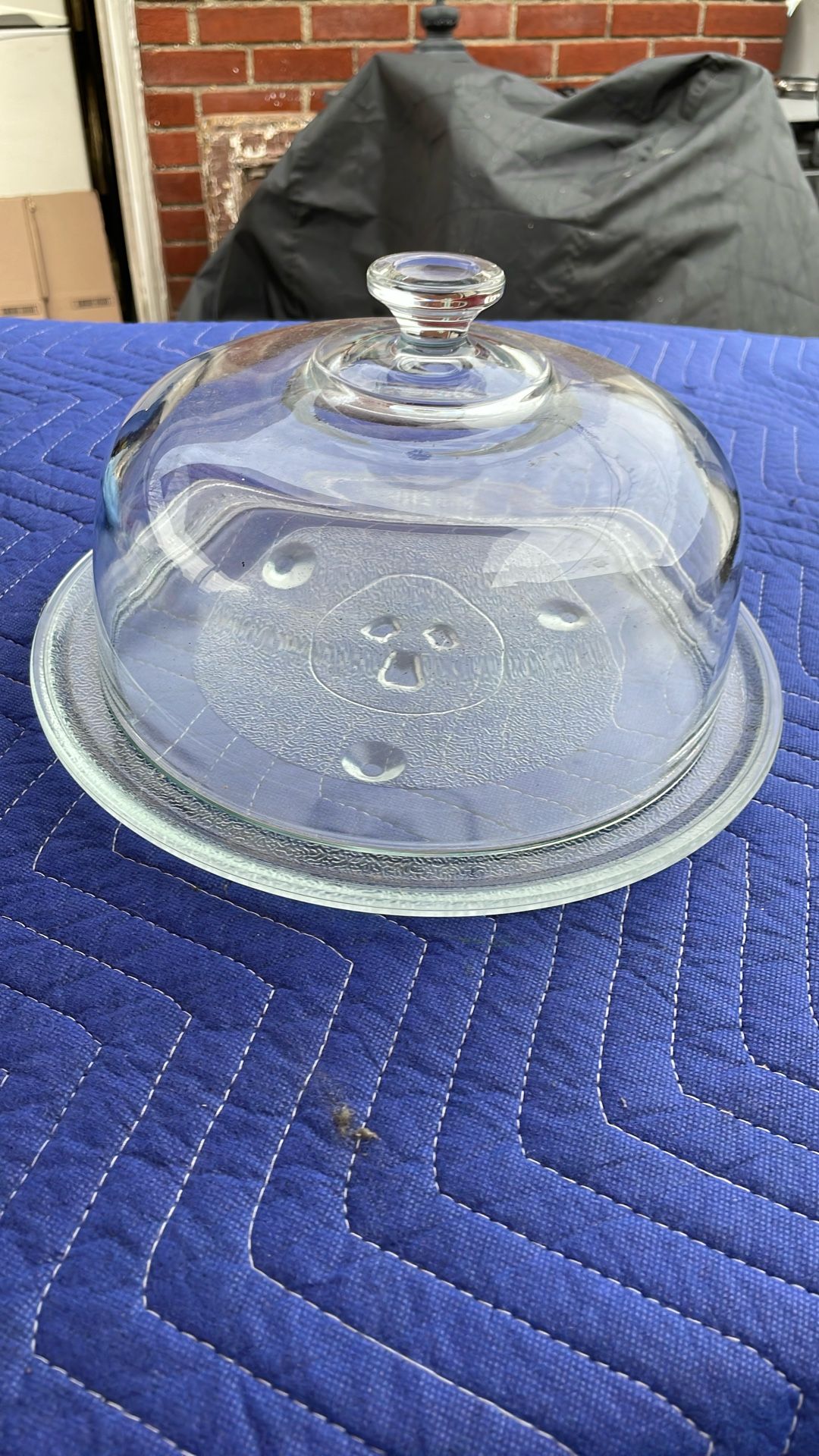 Glass Dome For Cake /food 12inch Diameter 6 Tall