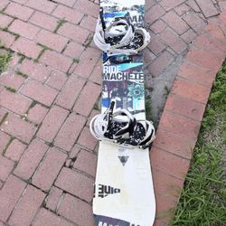 158cm Ride machete snowboard with bindings