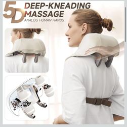 Neck Massager for Pain Relief Deep Tissue,5D Kneading Massage Pillow for Neck, Back, Shoulder with Heat, Gifts for Women Men Mom Dad