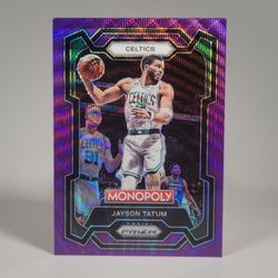 Jayson Tatum 23-24 Panini Prizm Monopoly Purple Prizm #7