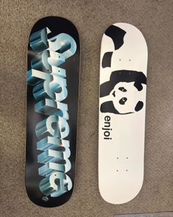 Supreme and Enjoi skateboard