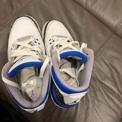 Air Jordan 3 White Blue Sneakers