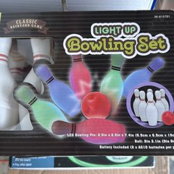 Light up bowling set