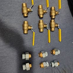 Sweat ball valves and dielectric unions