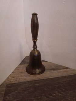 Vintage School Handheld Brass Bell