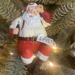 Hallmark 1992 Keepsake Santa Coca Cola Ornament Good Condition