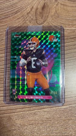 Topps finest 2025 dillion gabriel /35 green geometric