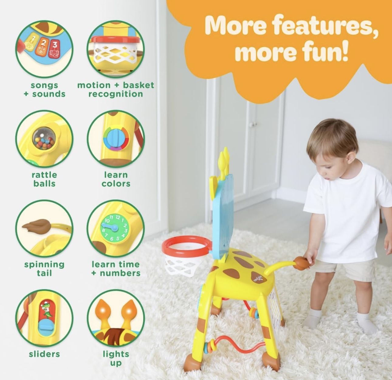 🦒 Move2Play Giraffe Basketball Hoop & Soccer Goal Activity Center – BRAND NEW! 🏀⚽️