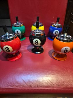 Billiard ball ashtrays