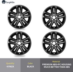 BLACK WHEEL SKINS, 4pk 18” 2011-19 Ford Explorer $37
