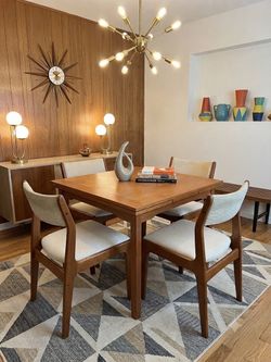 Danish Teak Dining Table & 4 Chairs