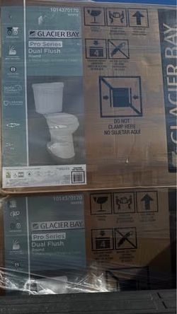 12 in. Rough in 2-Piece 1.0 GPF/1.28 GPF Dual Flush Round Toilet in White, Seat Included