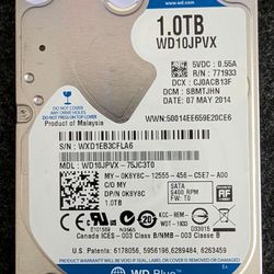 Western Digital WD 1000Gb 1Tb Laptop HDD 2.5"
