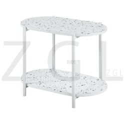 Open Box Homy Casa DELONIX 23.6" Side Table for Living Room, Bedroom, or Office