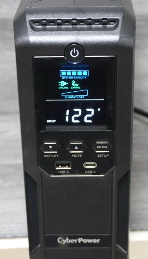 CyberPower CP1500AVRLCD3 UPS 1500VA 900W AVR 12 Outlets USB Mini Tower