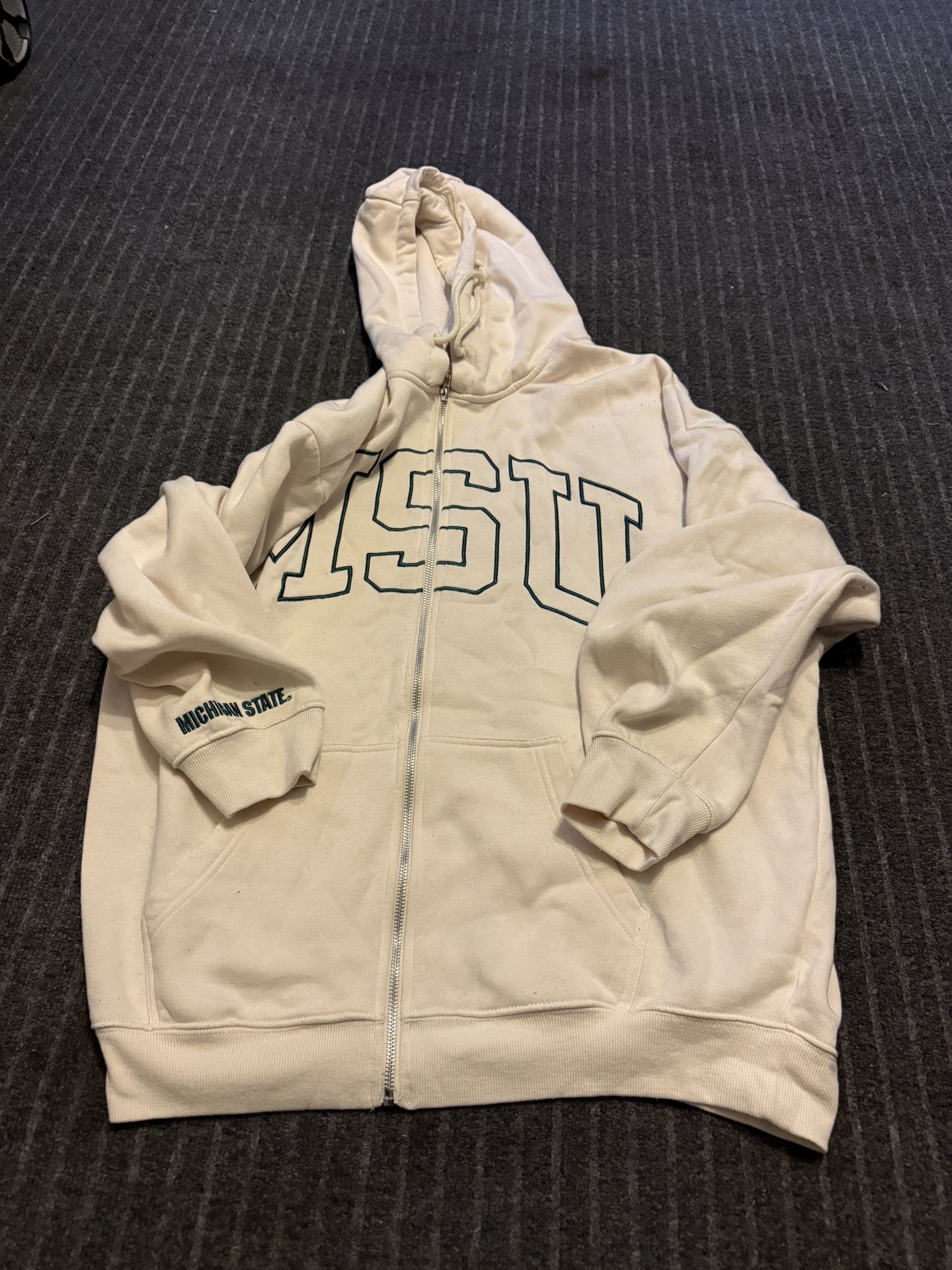 MSU MICHIGAN STATE LARGE FULL ZIP HOODIE