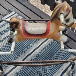 Vintage 1950s Spring Rocking Horse