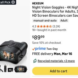 Night vision goggles