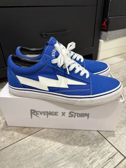 Revenge x Storm Blue White Lightning Low Top Sneakers Men’s