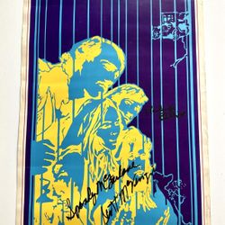 Original Rare 1967 The Mamas & The Papas Saladin Headshop Poster Signed  Nice!