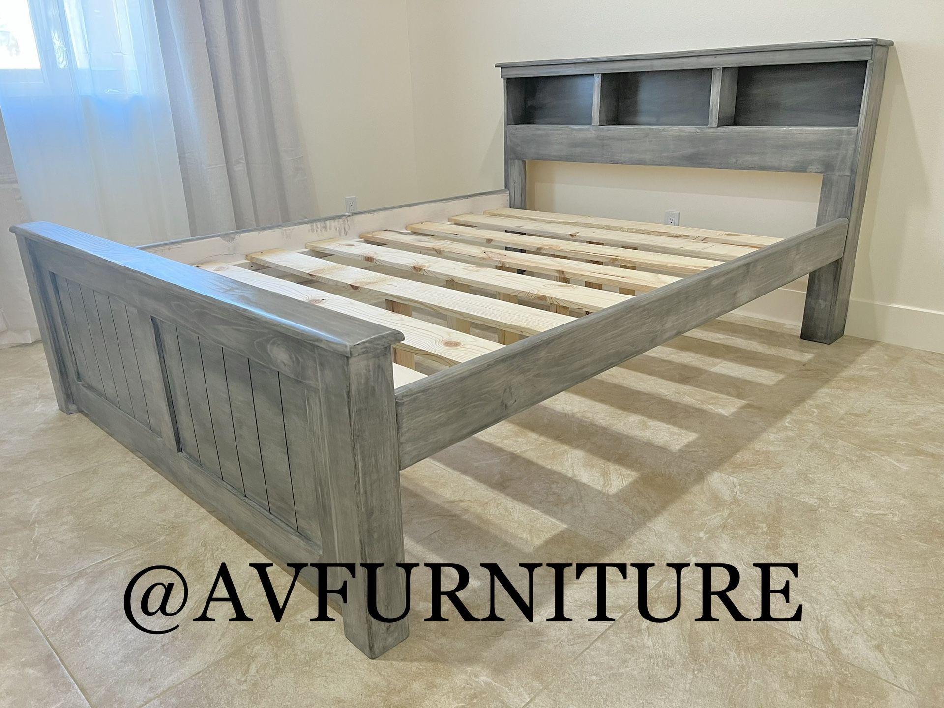 Solid Wood Queen Bed Frame