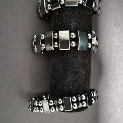 3 Magnetic Hematite Bracelets 