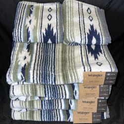 Wrangler Coyote Sands Blue 6 Piece Bath Set