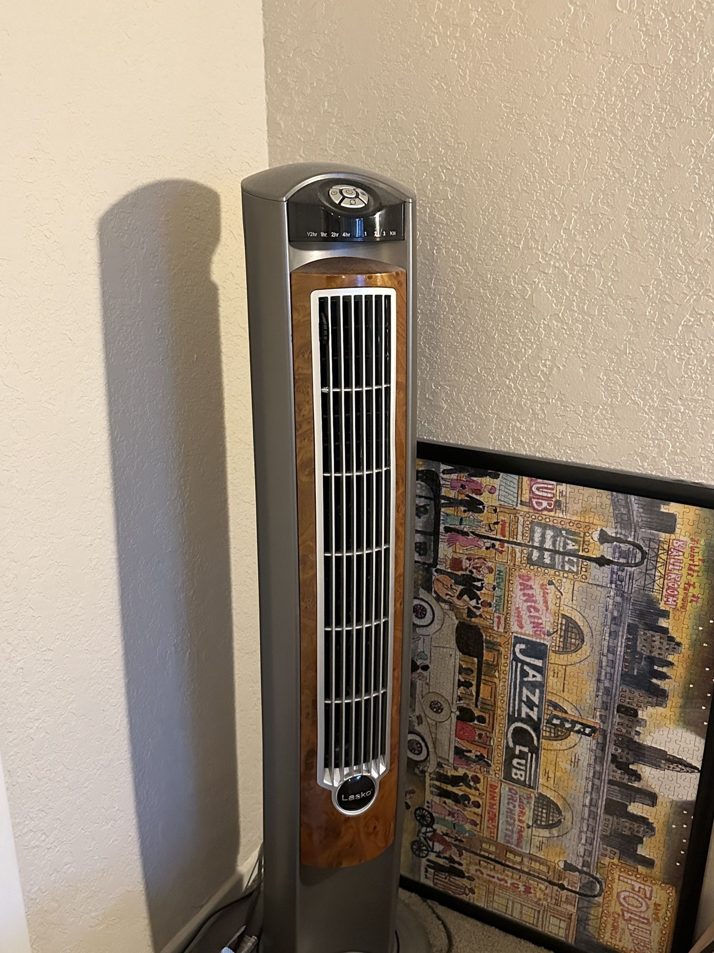 Lasko Wind Curve Portable Electric 42" Oscillating Tower Fan with Fresh Air Ionizer, Timer and Remote Control 