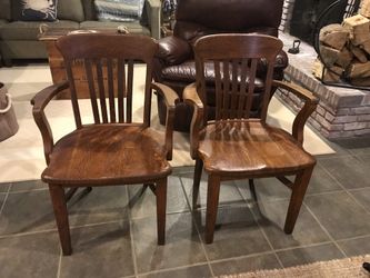 2 Antique solid wood chairs