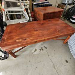 Coffee Table
48 inches by 16 inches
1 Table with 1 drawer 27 inches by 22 inches.