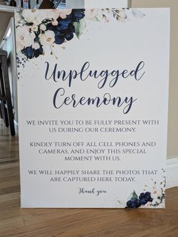 Unplugged Ceremony Sign - FREE