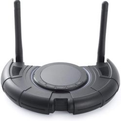 U-Kiss Bluetooth 5.0 Transmitter Receiver for TV, Low Latency Wireless Audio Adapter for Headphone, Long Range-120m, Touch Screen, Splitter for Wire &