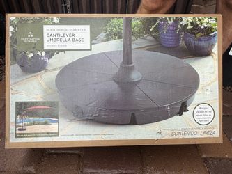 Brand New!  Destination Summer Cantilever Umbrella Base Bronze