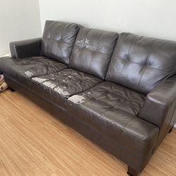 Queen Size Pull Out Couch - Put A Cover On Her - Please Come Pick Ip!!