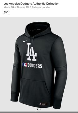 Los Angeles Dodgers Authentic Collection Men's Nike Therma MLB Pullover Hoodie