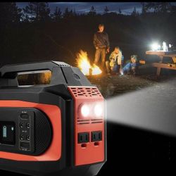 Portable Power Station 500W, Outdoor Solar Generator 472Wh (127600mAh) , 110V/500W Pure Sine Wave AC