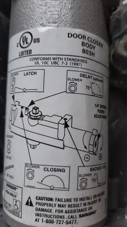 Sargent hydraulic door closure