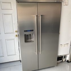 KitchenAid Stainless Steel 42” Width Built-In Side By Side Refrigerator 
